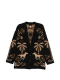 Alanui intarsia-knit cardigan