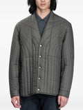 Rick Owens quilted curved-hem jacket