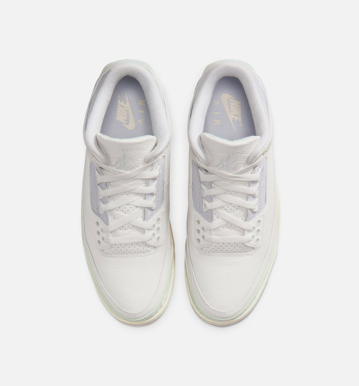 Air Jordan 3 Retro Sail And Jade Aura Men's Sneakers - Sail / Jade Aura / Red