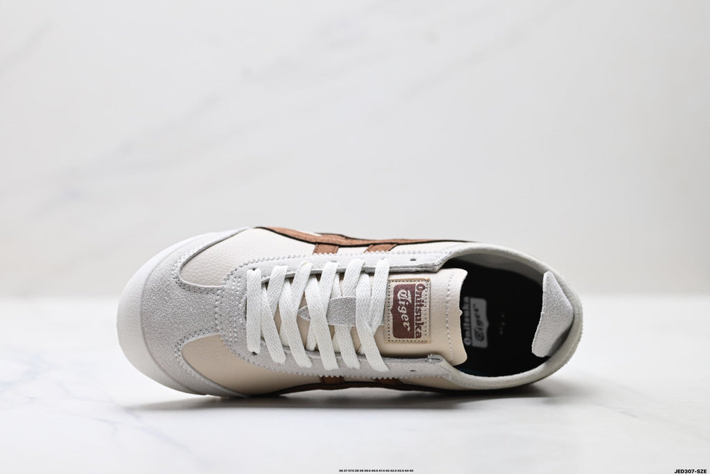 Onitsuka Tiger Retro Low Top Cream Brown Unisex Shoes Style 11