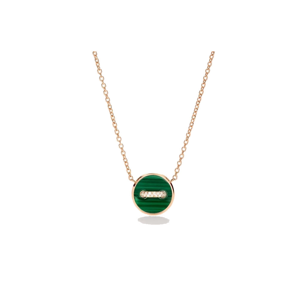Pomellato Style Lock Cubic Zirconia Necklace