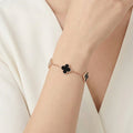 Van Cleef & Arpels Vintage Alhambra Five Motifs Clover Onyx Bracelet